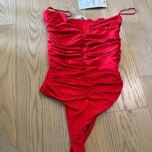 Zara - Women's Red bodysuit size M NWT